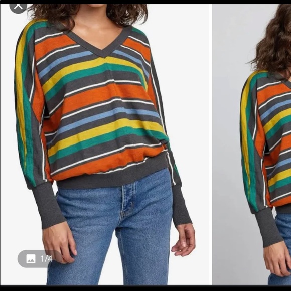 RVCA Womens Carter Striped Sweater… size small … good condition - Picture 2 of 4